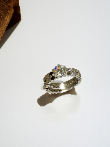 SILVER DIAMOND LUCIANO RING