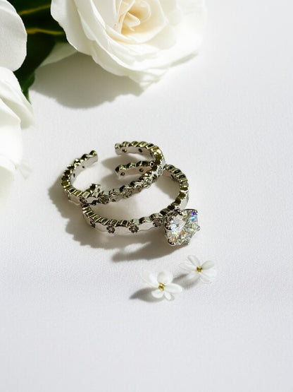 SILVER DIAMOND LUCIANO RING