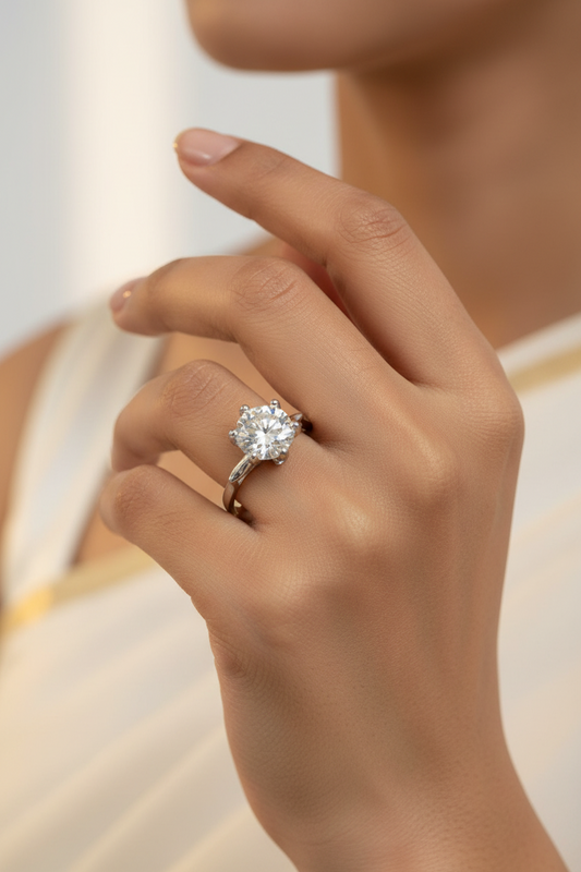 SILVER DIAMOND RYLAND RING