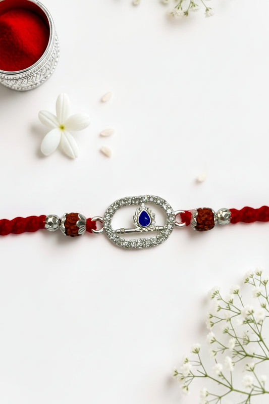 BLUE BANSURI AVINI SILVER RAKHI