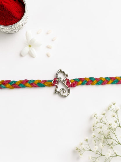 CUTE KITTEN MATILDA SILVER RAKHI