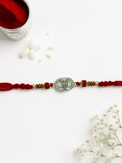 GANESH ANISHA SILVER RAKHI
