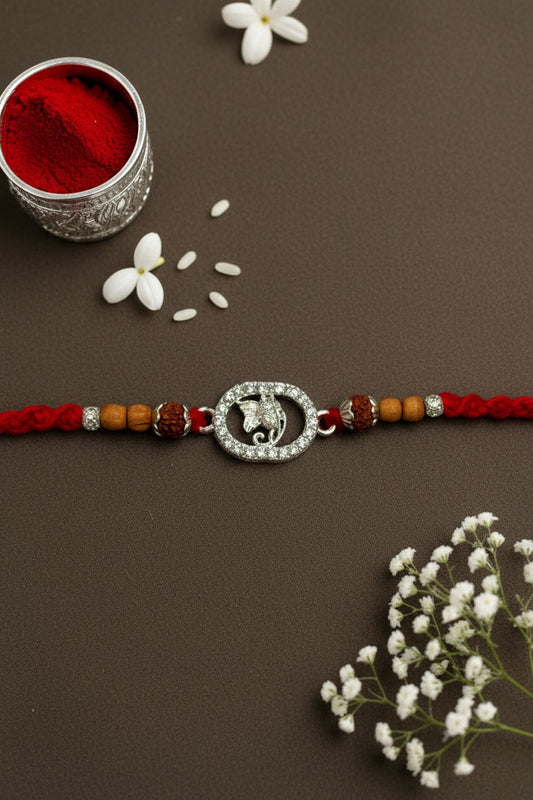 GANESH CHARLI SILVER RAKHI