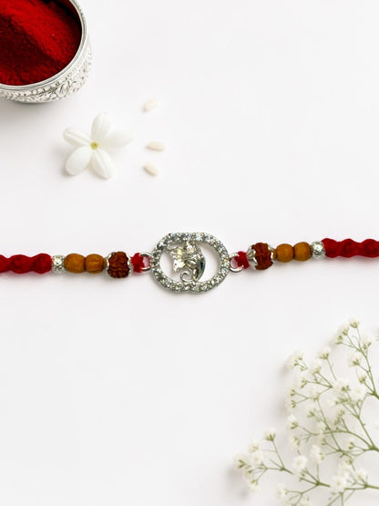 GANESH CHARLI SILVER RAKHI