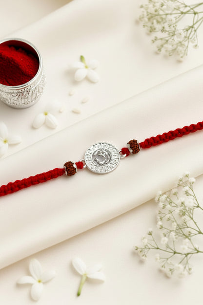 OM ANISHKA SILVER RAKHI