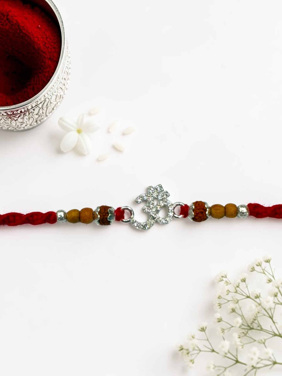 OM DIAMOND RACHEL SILVER RAKHI