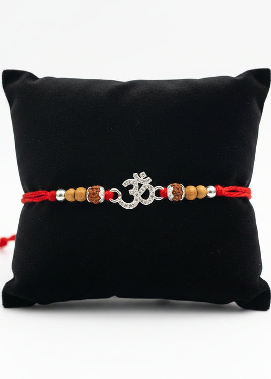 OM DIAMOND RACHEL SILVER RAKHI