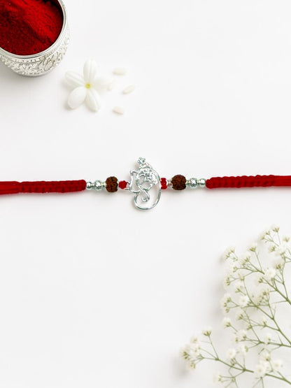 OM GANESH DIVYANKA SILVER RAKHI