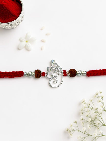 OM GANESH DIVYANKA SILVER RAKHI