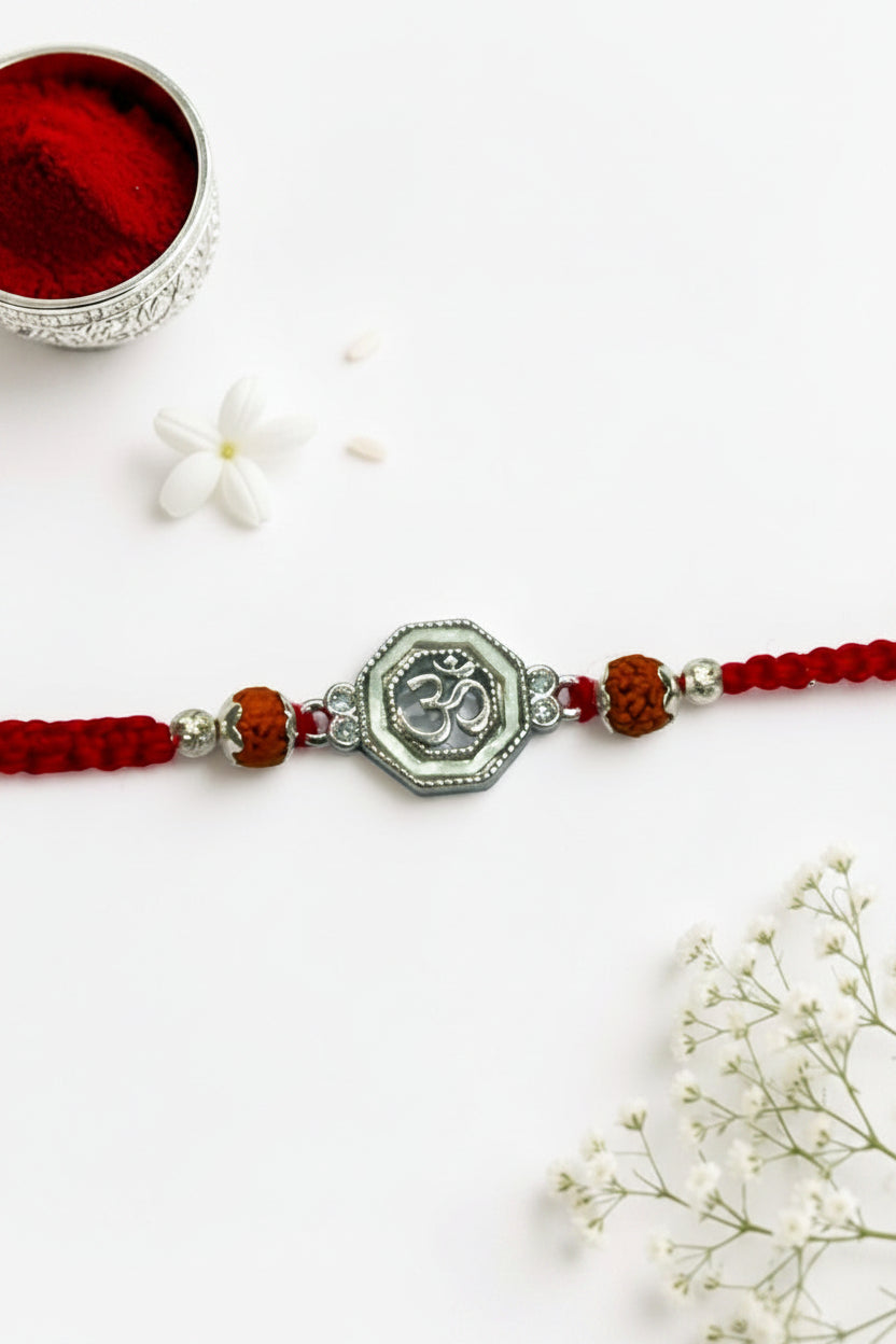 OM SOLANA SILVER RAKHI