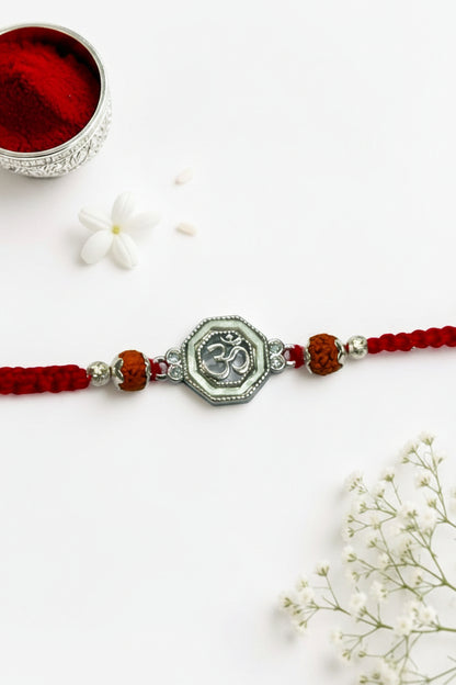 OM SOLANA SILVER RAKHI