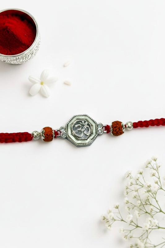 OM SOLANA SILVER RAKHI