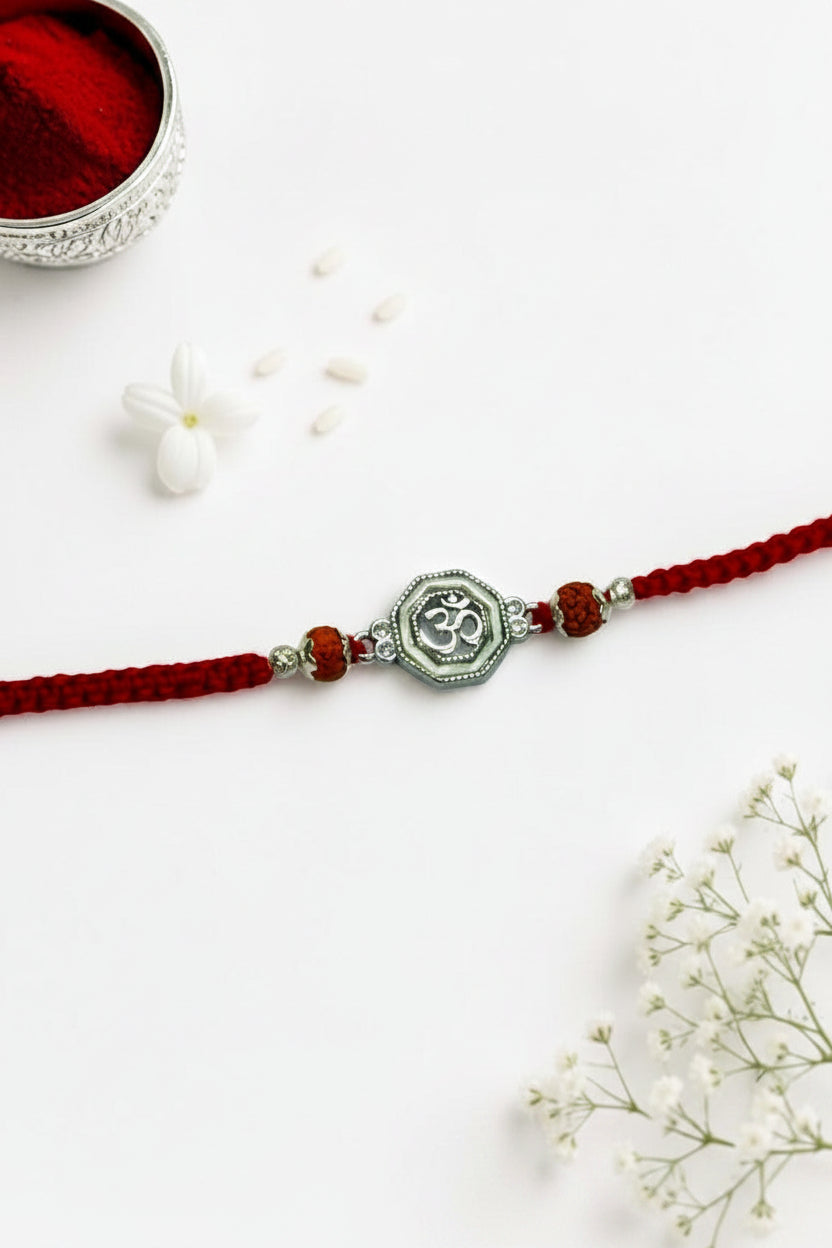 OM SOLANA SILVER RAKHI