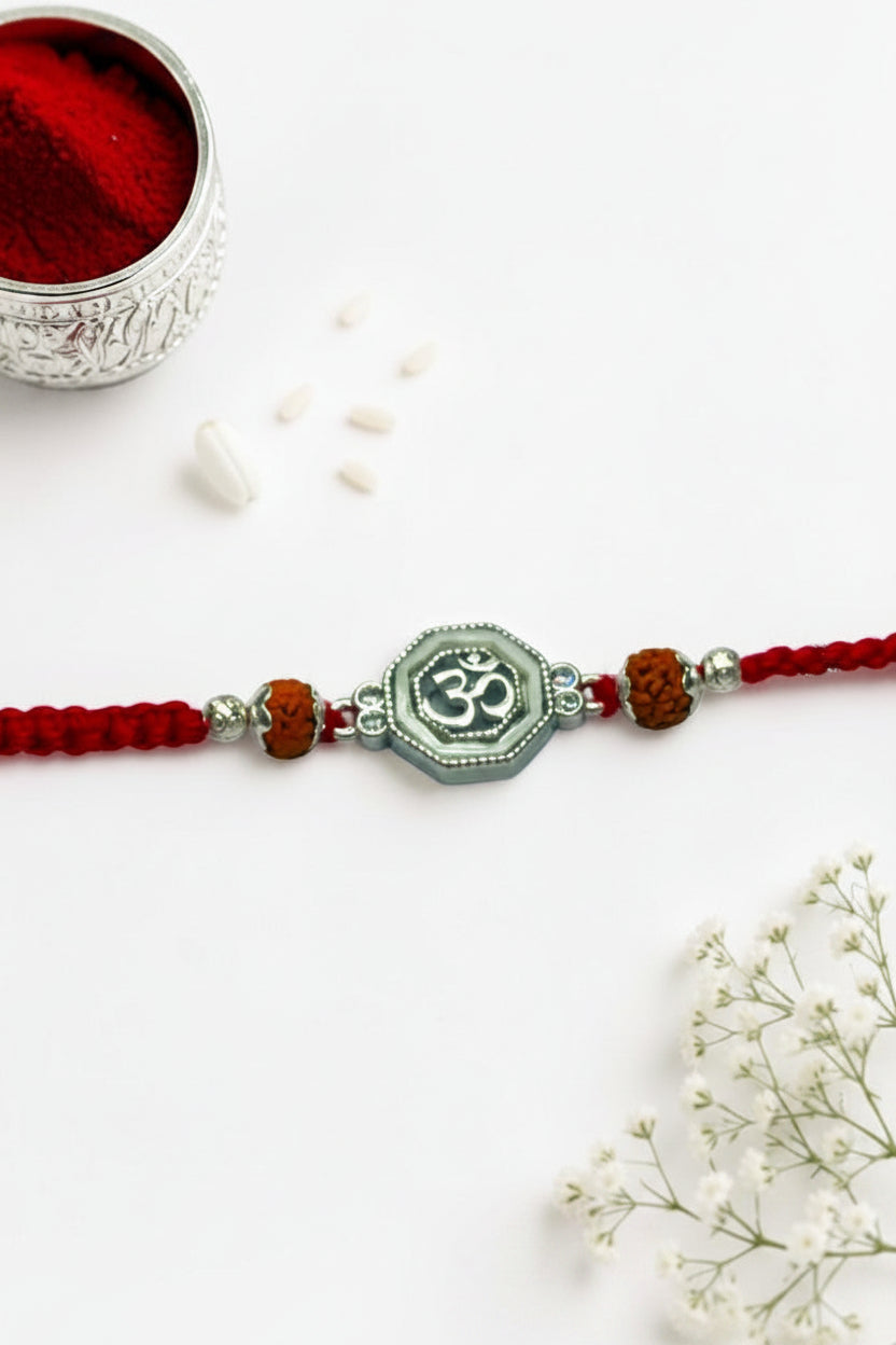 OM SOLANA SILVER RAKHI