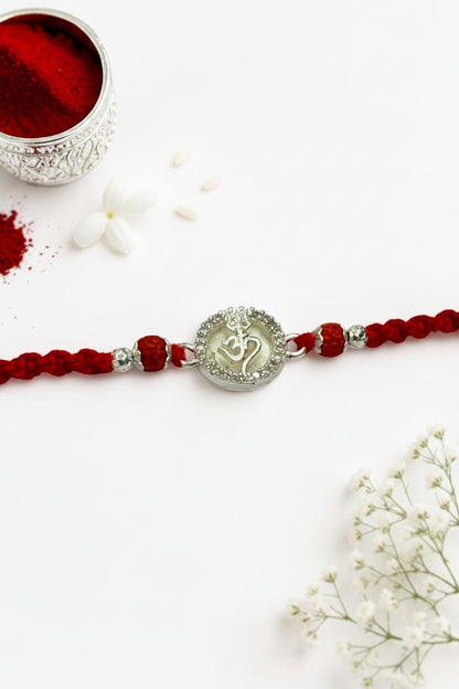 OM TRISHUL MIRACLE SILVER RAKHI