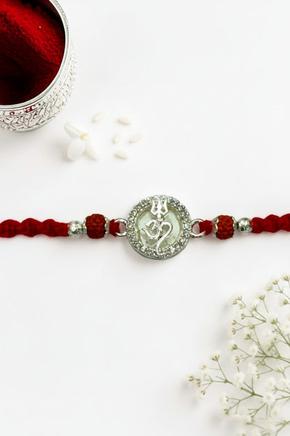 OM TRISHUL MIRACLE SILVER RAKHI