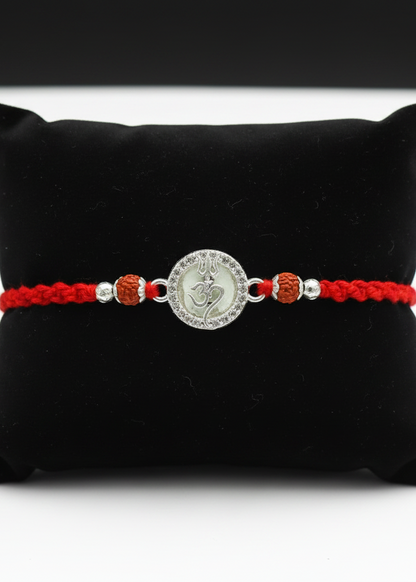 OM TRISHUL MIRACLE SILVER RAKHI