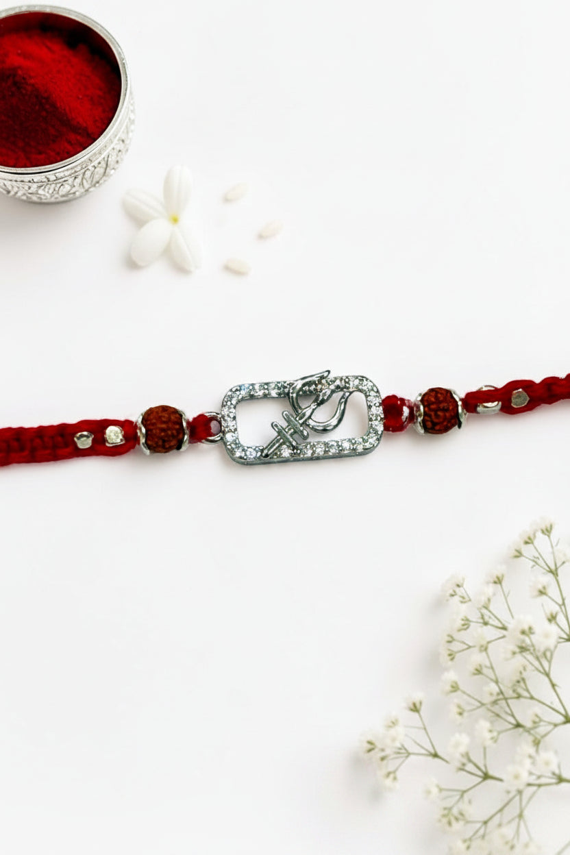 TRISHUL ALPANA SILVER RAKHI
