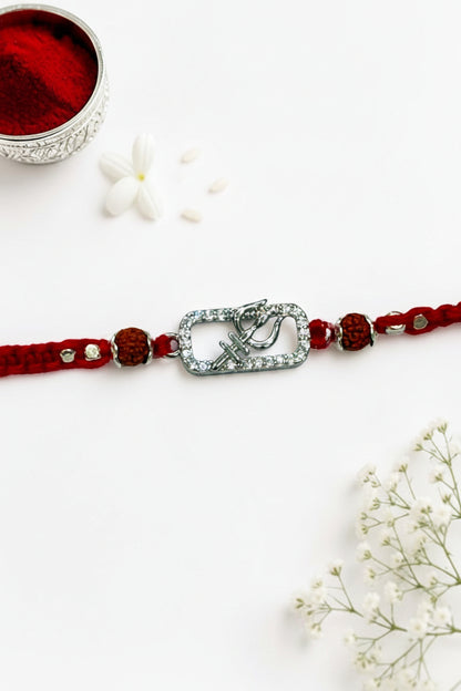 TRISHUL ALPANA SILVER RAKHI