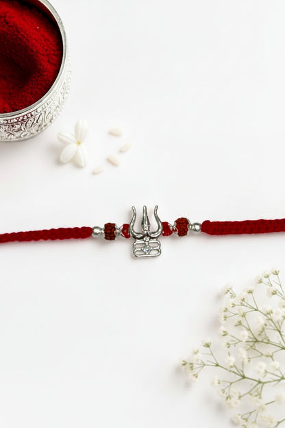 TRISHUL DIAMOND CODY SILVER RAKHI