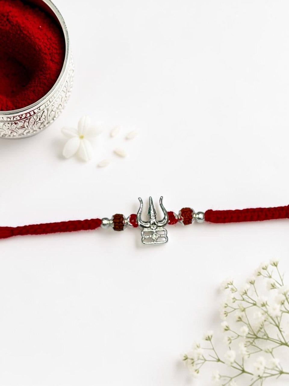 TRISHUL DIAMOND CODY SILVER RAKHI