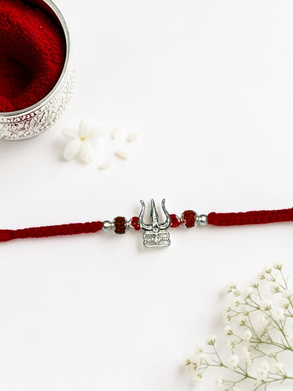 TRISHUL DIAMOND CODY SILVER RAKHI
