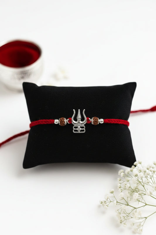 TRISHUL DIAMOND CODY SILVER RAKHI