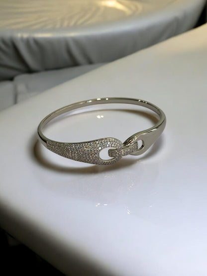 92.5 SILVER AND DIAMOND BRACELET