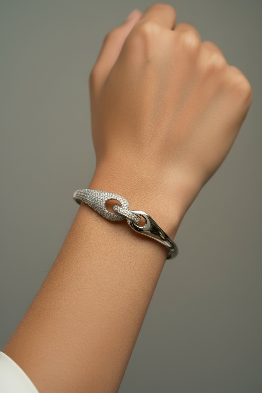 SILVER DIAMOND WHITNEY BRACELET
