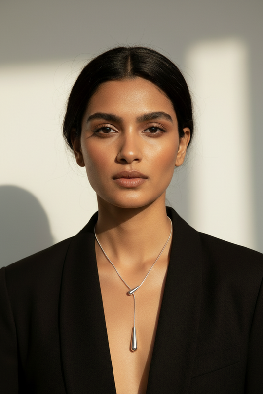 SILVER DROP ARITEZA NECKLACE