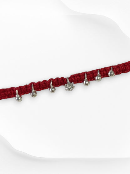 SINGLE DIAMOND SHRISHTI PURE SILVER RAKHI