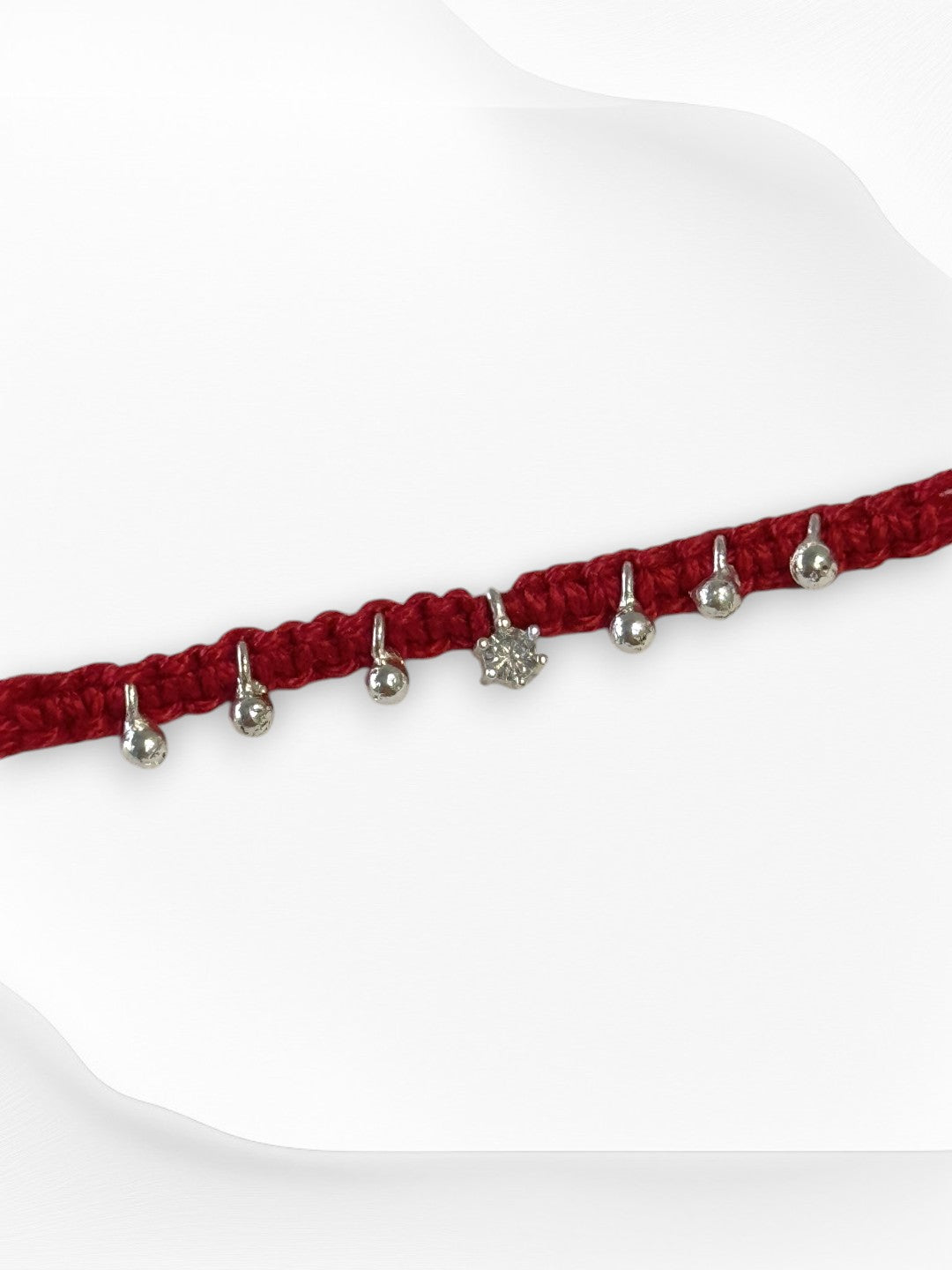 SINGLE DIAMOND SHRISHTI PURE SILVER RAKHI