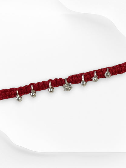 SINGLE DIAMOND SHRISHTI PURE SILVER RAKHI