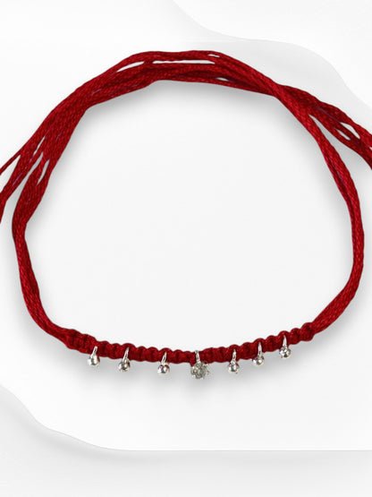 SINGLE DIAMOND SHRISHTI PURE SILVER RAKHI
