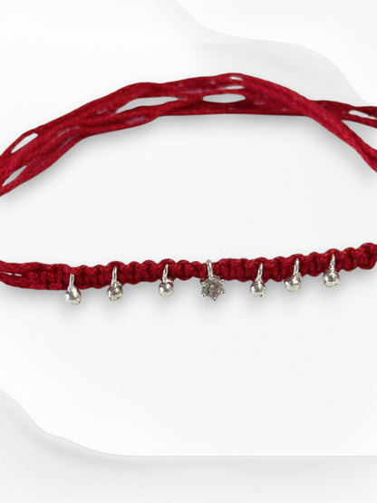 SINGLE DIAMOND SHRISHTI PURE SILVER RAKHI