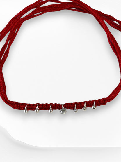 SINGLE DIAMOND SHRISHTI PURE SILVER RAKHI