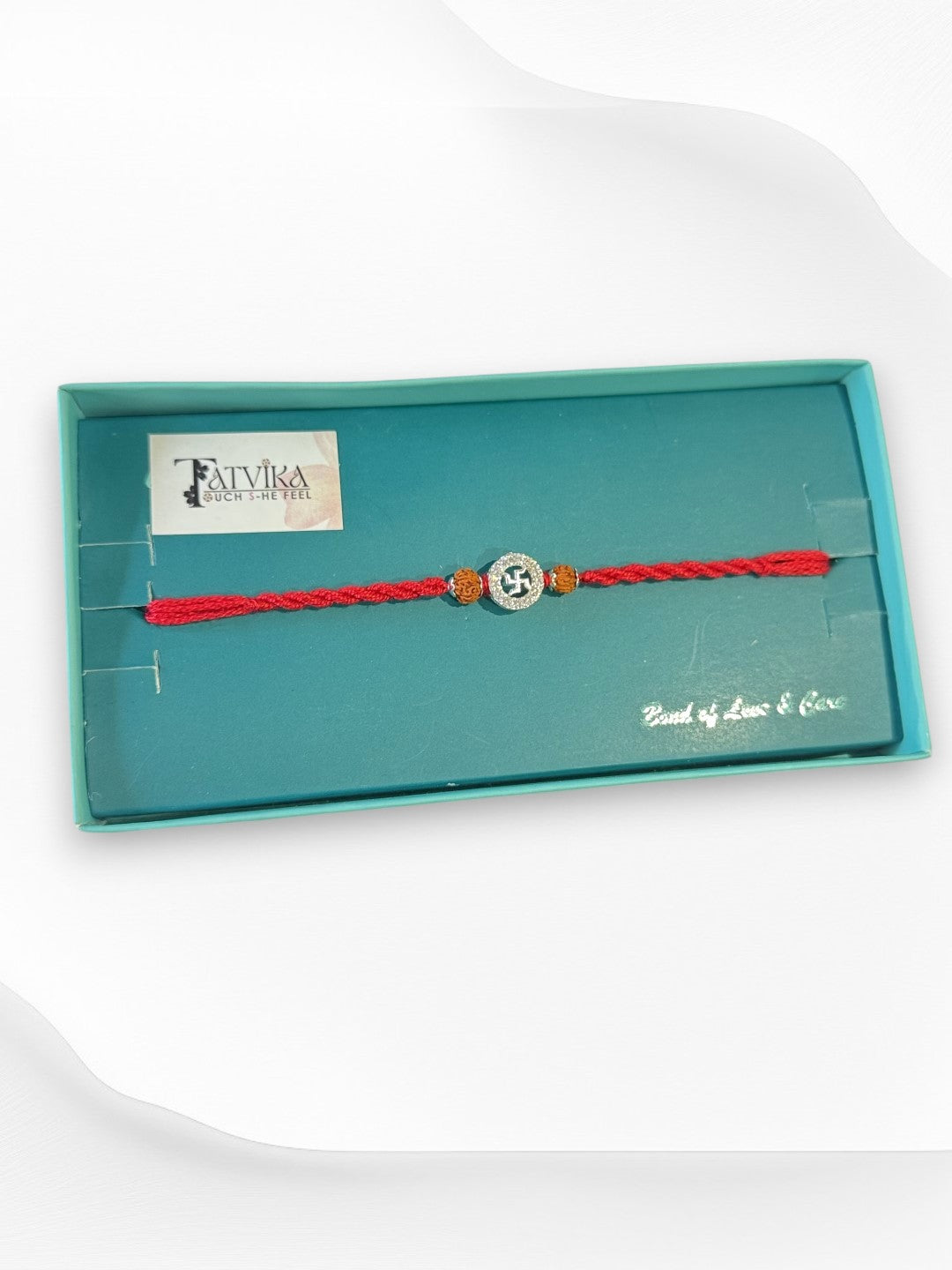 SWASTIK SUNITA PURE SILVER RAKHI