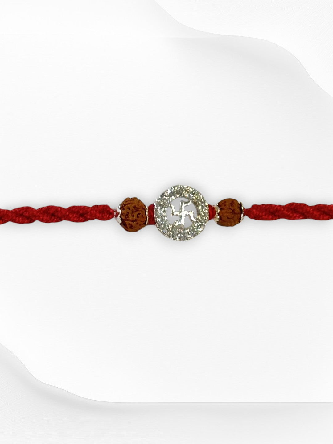 SWASTIK SUNITA PURE SILVER RAKHI