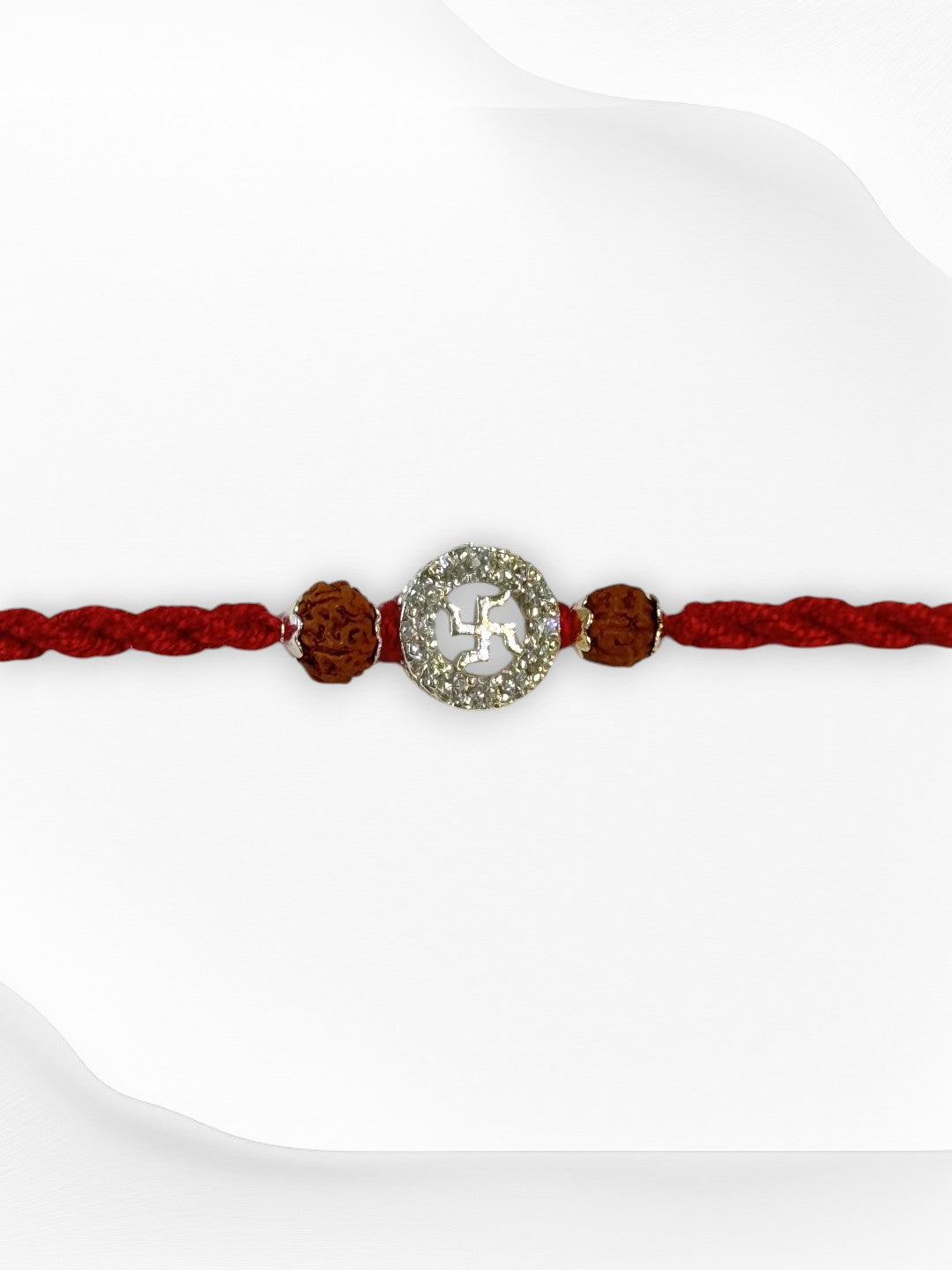 SWASTIK SUNITA PURE SILVER RAKHI