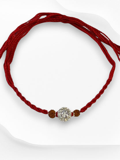 SWASTIK SUNITA PURE SILVER RAKHI