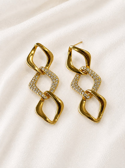 GOLDEN DIAMOND DARCEY EARRINGS