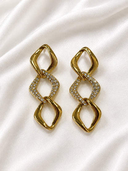 GOLDEN DIAMOND DARCEY EARRINGS