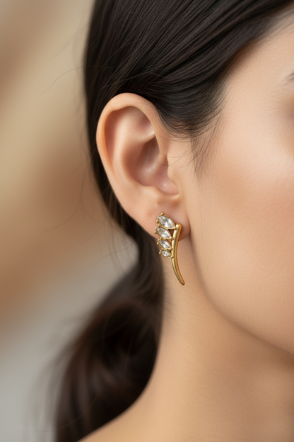 GOLDEN DIAMOND MARRIE EARRINGS