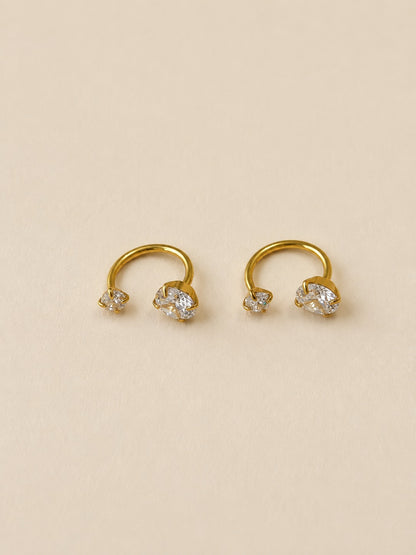 GOLDEN DIAMOND NOAH EARRINGS