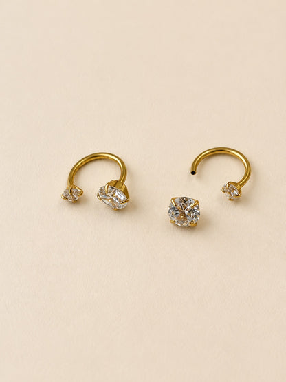 GOLDEN DIAMOND NOAH EARRINGS