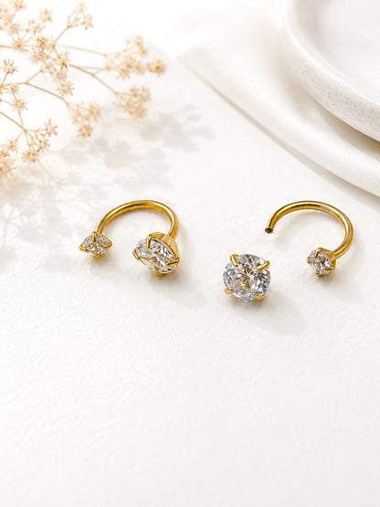 GOLDEN DIAMOND NOAH EARRINGS