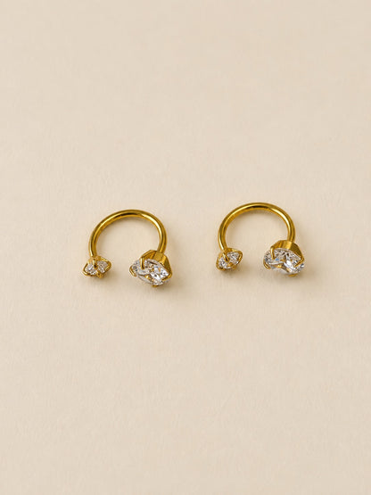 GOLDEN DIAMOND NOAH EARRINGS