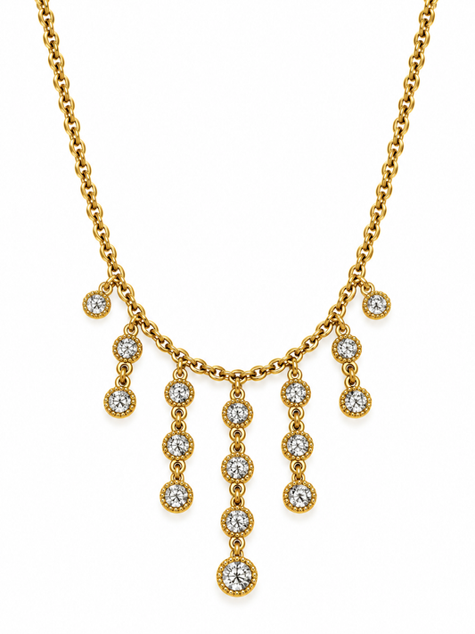 GOLDEN DIAMOND SARAHI NECKLACE