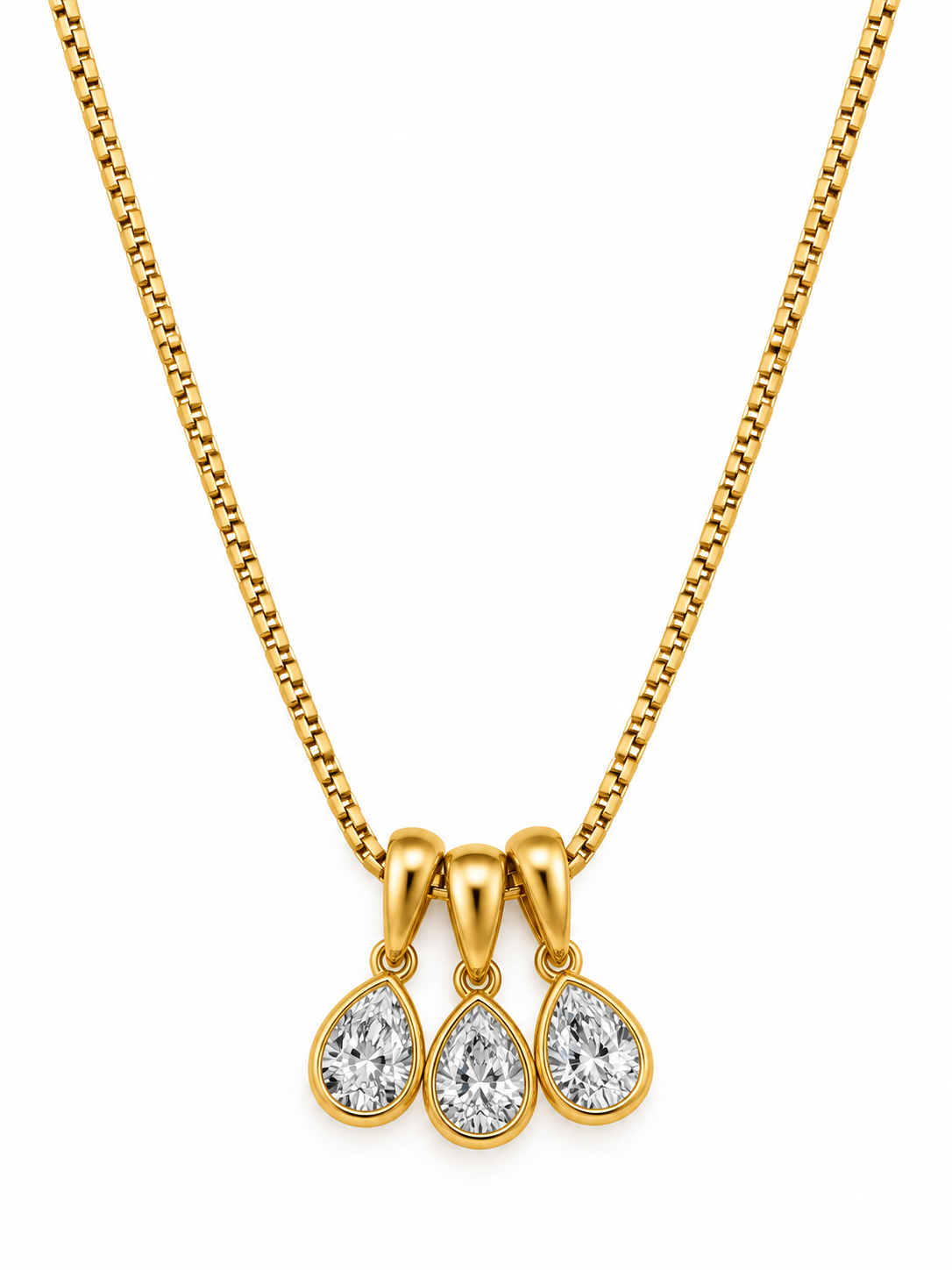 GOLDEN DROP DIAMOND ANAYAH NECKLACE