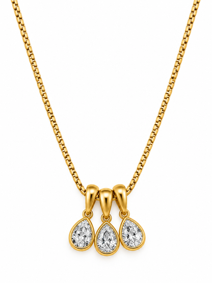 GOLDEN DROP DIAMOND ANAYAH NECKLACE